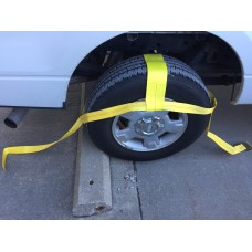 2" Tire Dolly Basket Strap Only W/ 4" Crossover Web & Flat Hook - WLL 3,300 Lbs 